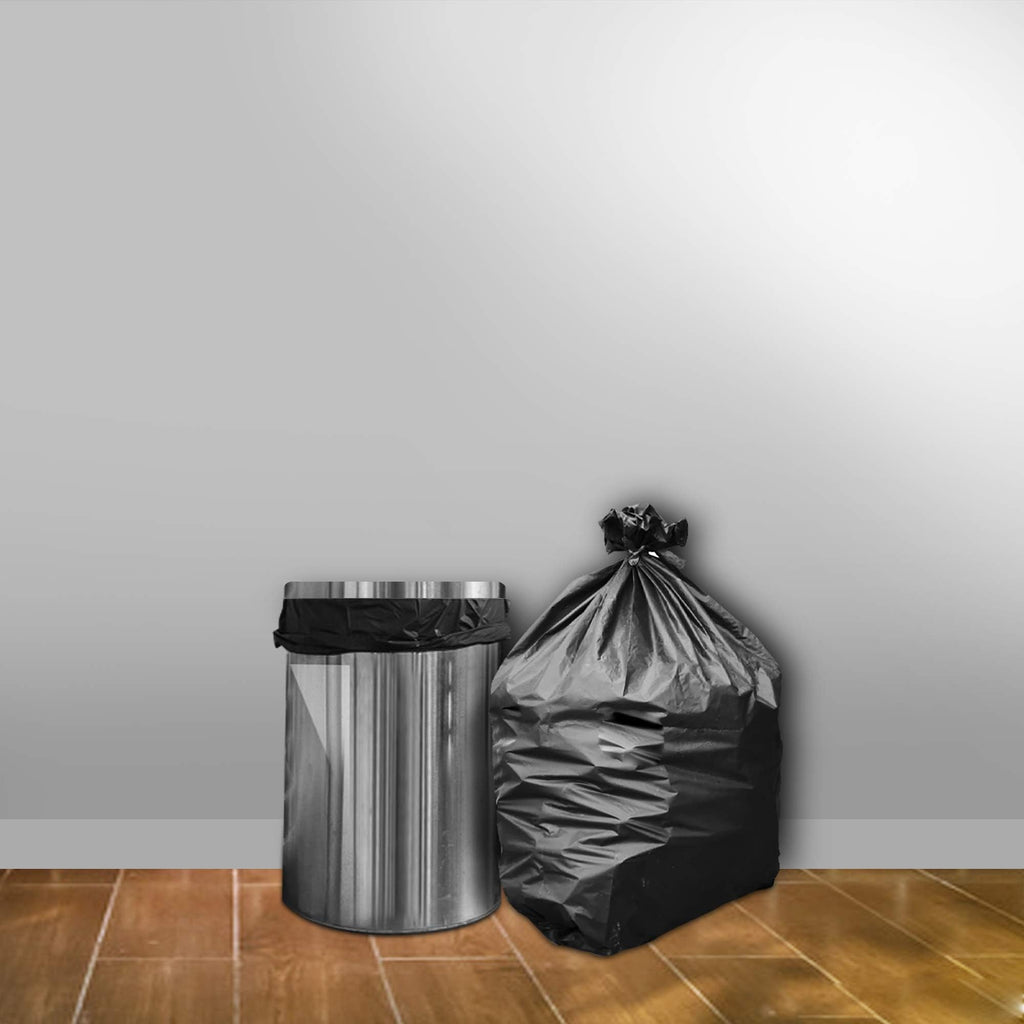 Amazon Brand - Presto! Garbage Bags | Medium | 180 Count | 30 Bags X 6 Rolls | 19 X 21 Inches | For Dry & Wet Waste | Black