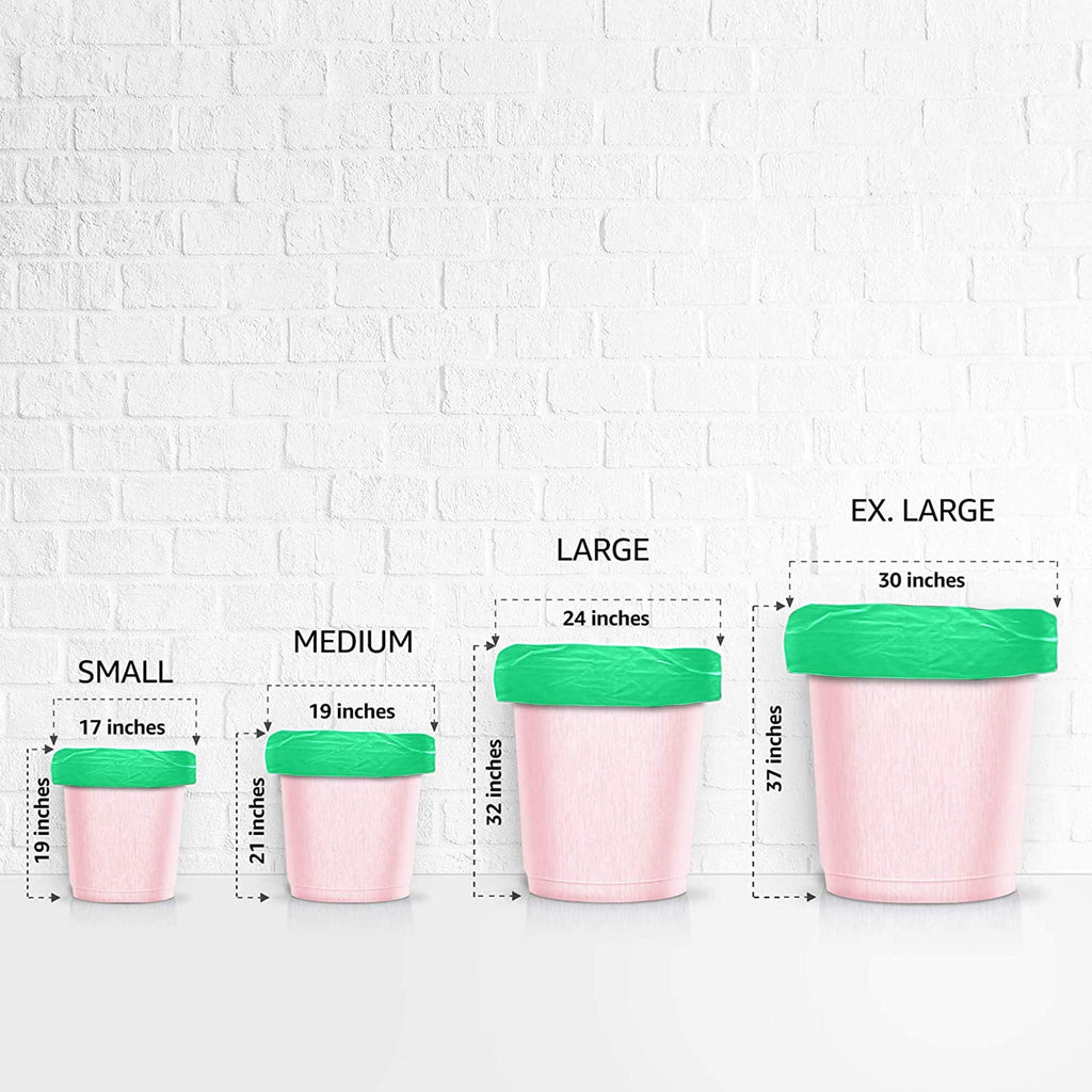 Amazon Brand - Presto! Garbage Bags | Medium | 180 Count | 30 Bags X 6 Rolls | 19 X 21 Inches | For Dry & Wet Waste | Black